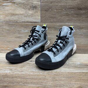 Converse All Star Disrupt CX Gray Faux Leather High Top Sneaker Women's Size 7
